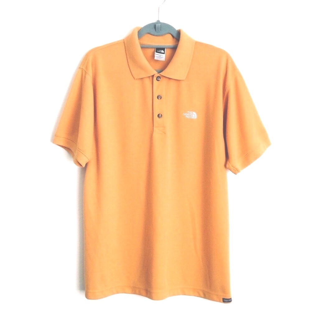 Vintage The North Face Yellow Gold Polo Shirt Golf Gorpcore Size L